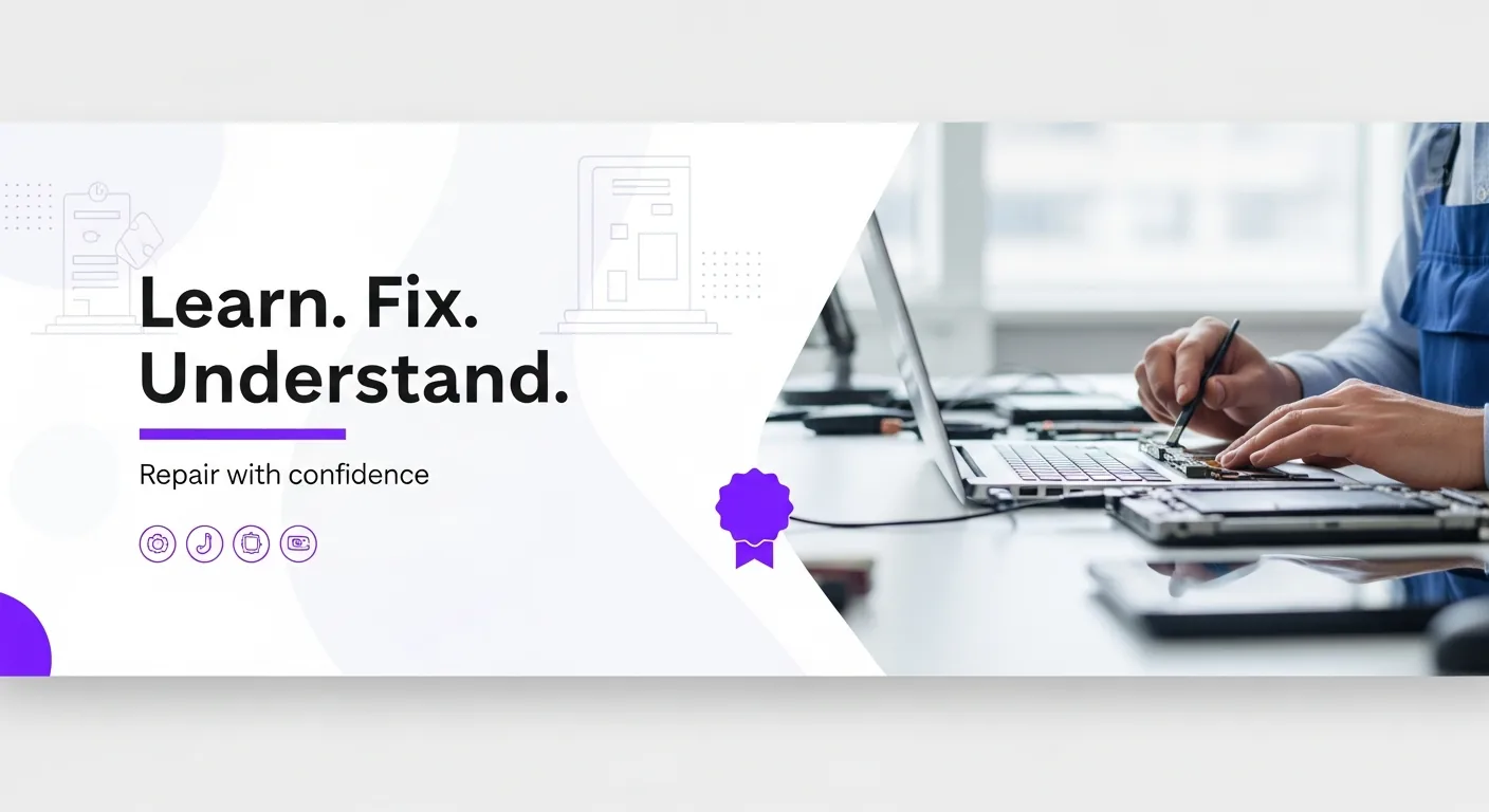 Learn. Fix. Understand. Repair with confidence.